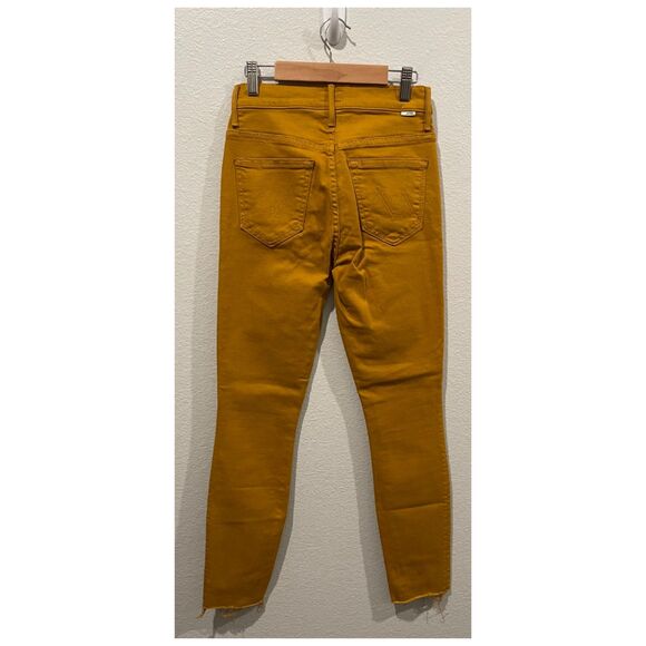 MOTHER The Stunner Ankle Fray Buck Thorn Brown Skinny Button Fly Jeans - Picture 5 of 7